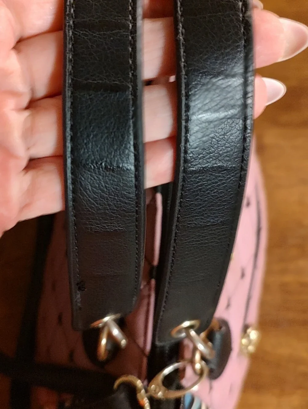 Betsey Johnson Pink Quilted Satchel with Floral & Stripes